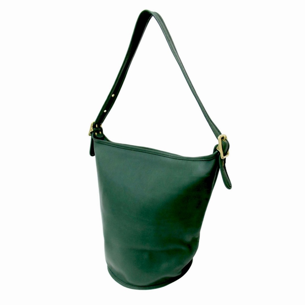COACH Vintage Dark Green Leather Duffle Sac XL Crossbody Bag 9085 - Picture 16 of 17